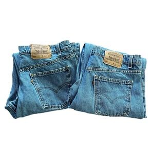 Vintage Levis 550 Relaxed Fit Orange Tab‎ Jeans Mens 38x36 Blue Made in USA 1997